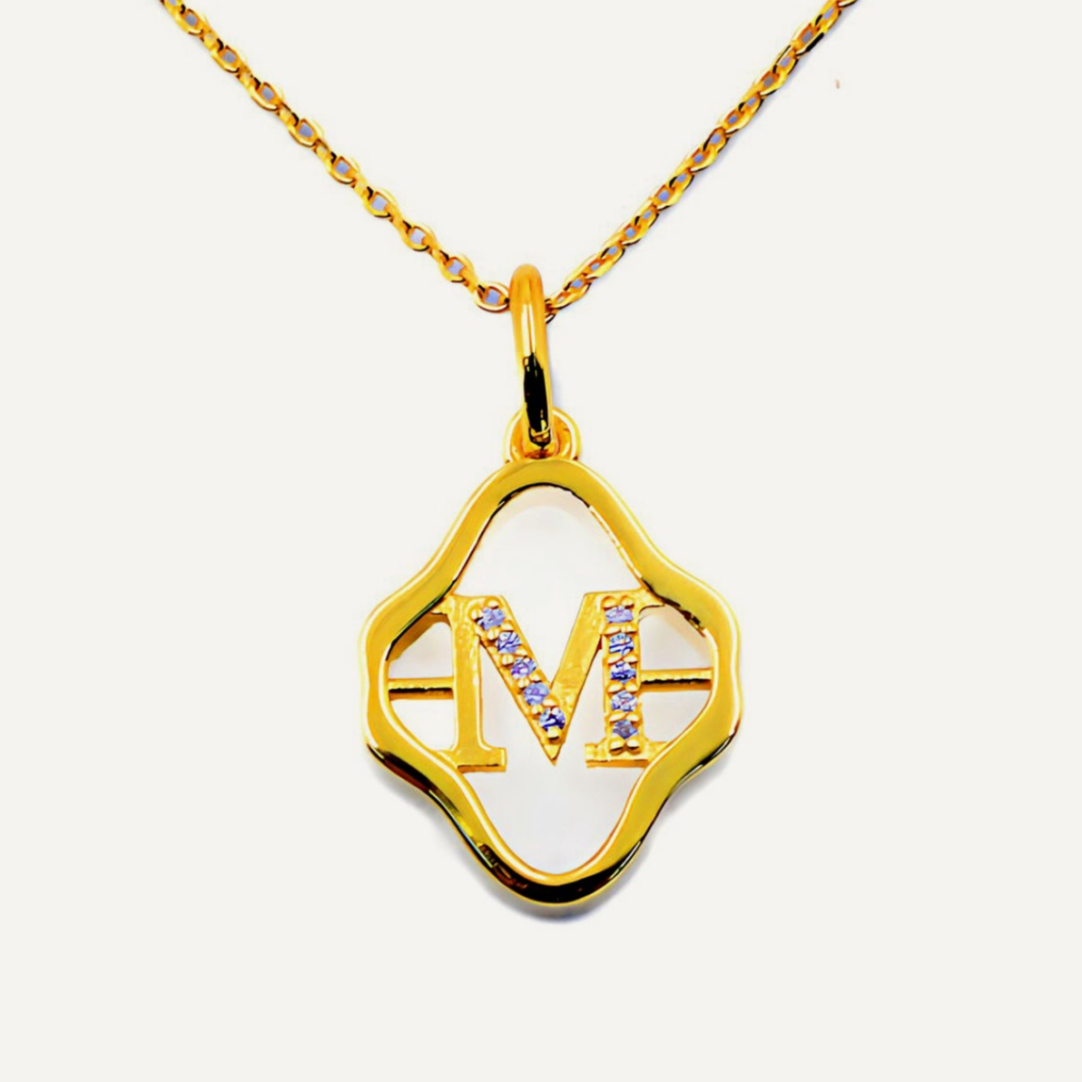 Initial M Necklace