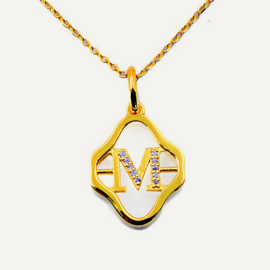 Initial M Necklace