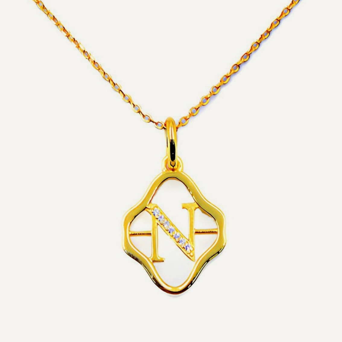 Initial N Necklace